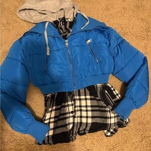 Urban Outfitters Vibrant Blue Puffer Jacket